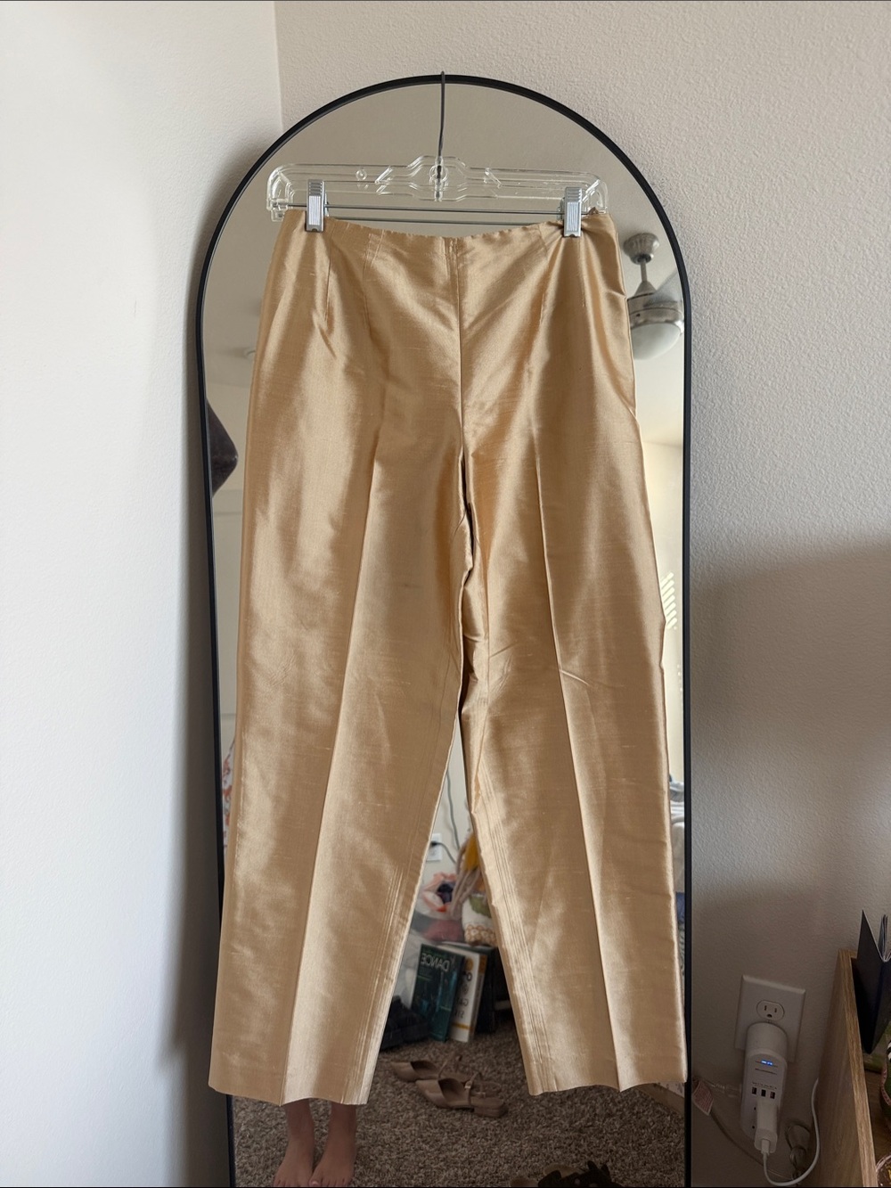 100% Silk Talbots Women's Straight-Leg Chinos - Light Tan